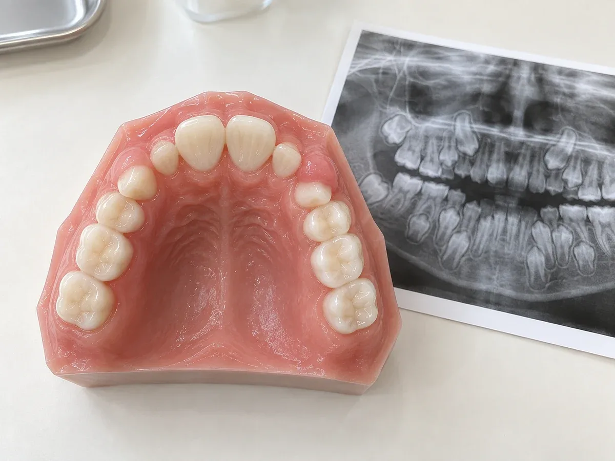 The years when teeth change are a good time to check the canine's space.