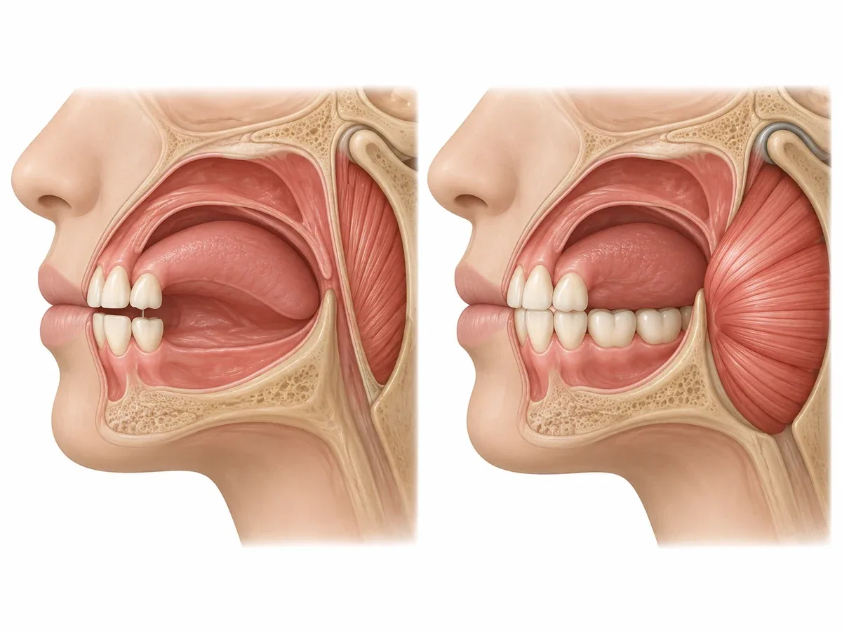 Whether your teeth touch at rest adds up over the whole day.